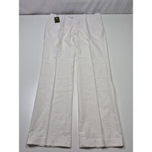Giorgio Inserti Dress Pants Mens 42x34 White Linen Flat Front Straight NWT